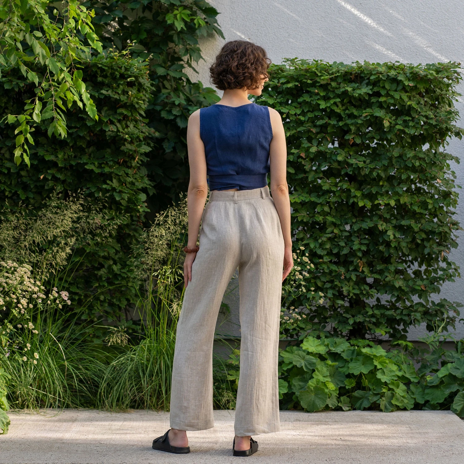 Linen Wrap Crop Top Aria 4 Linen Wrap Crop Top Aria - Image 4