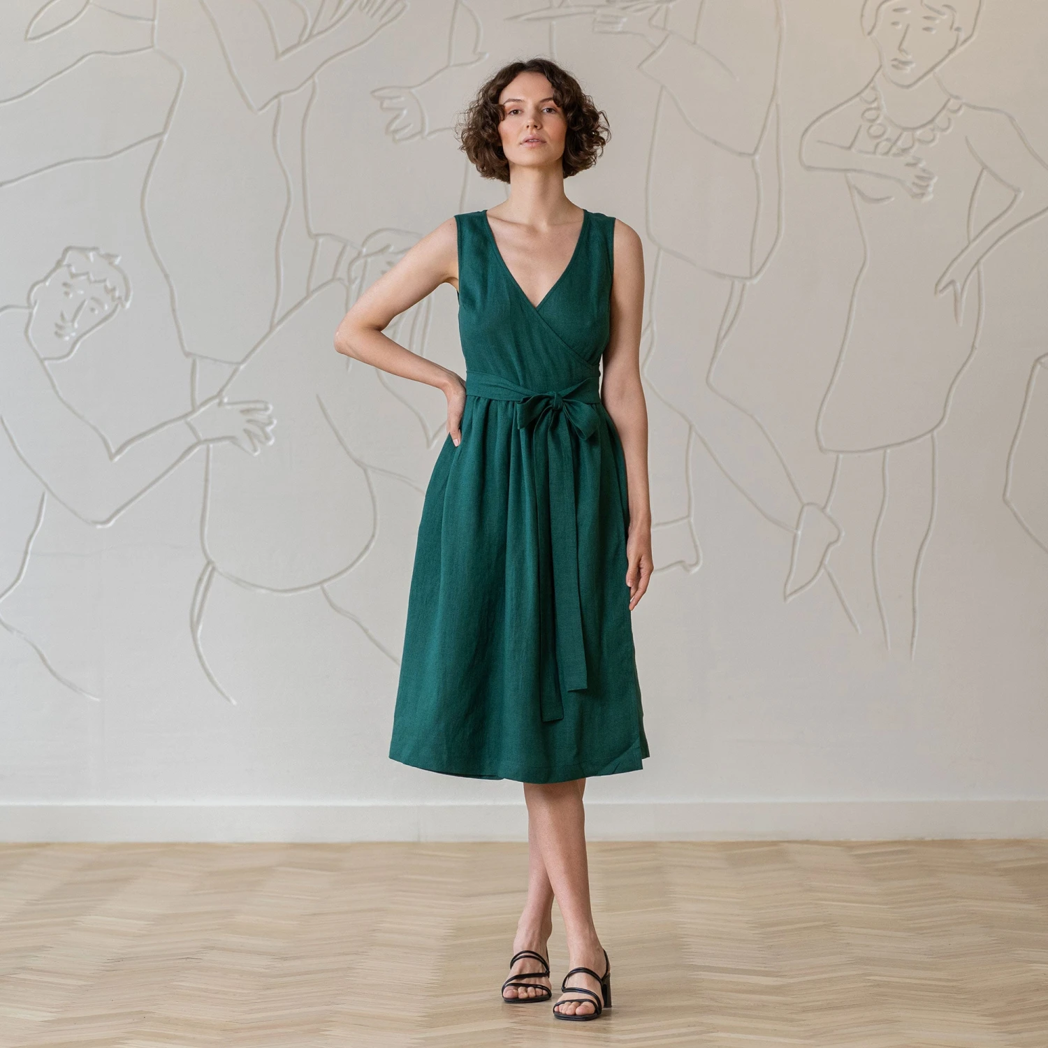 Linen Wrap Dress Macie 1 Linen Wrap Dress Macie