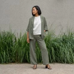 Linen Kimono Wrap Top Sakura 20 Linen Kimono Wrap Top Sakura -Menique MENIQUE Sakura 1 1