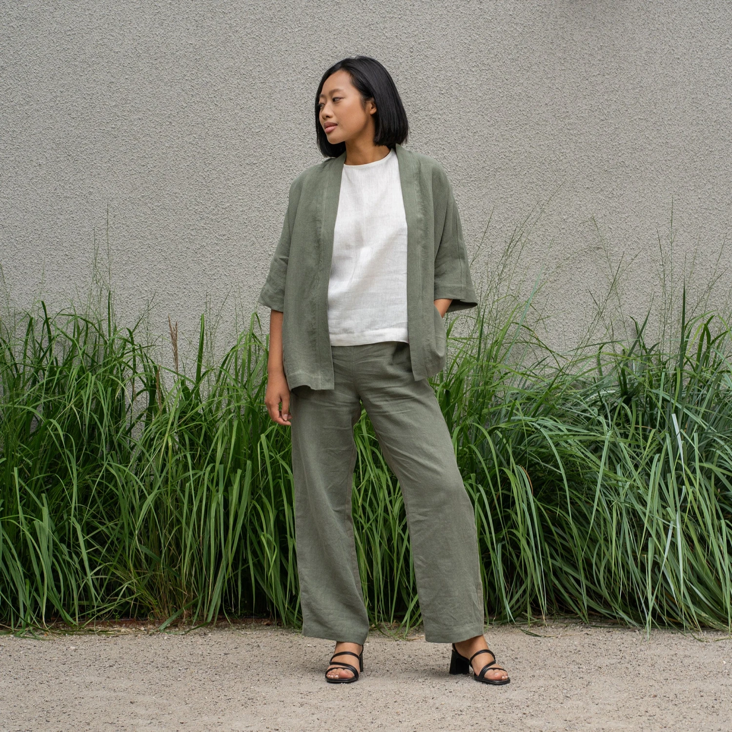 Linen Kimono Wrap Top Sakura 9 Linen Kimono Wrap Top Sakura - Image 9