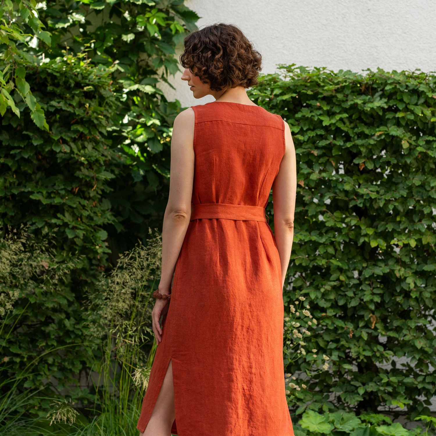 Linen Safari Dress Sierra 4 Linen Safari Dress Sierra - Image 4