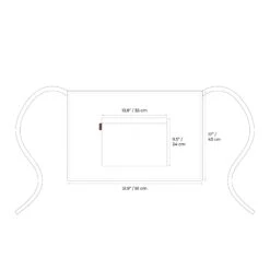 Natural Linen Half Apron -Menique MENIQUE aprons half with pockets sizes 4