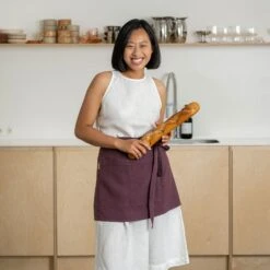 Natural Linen Half Apron