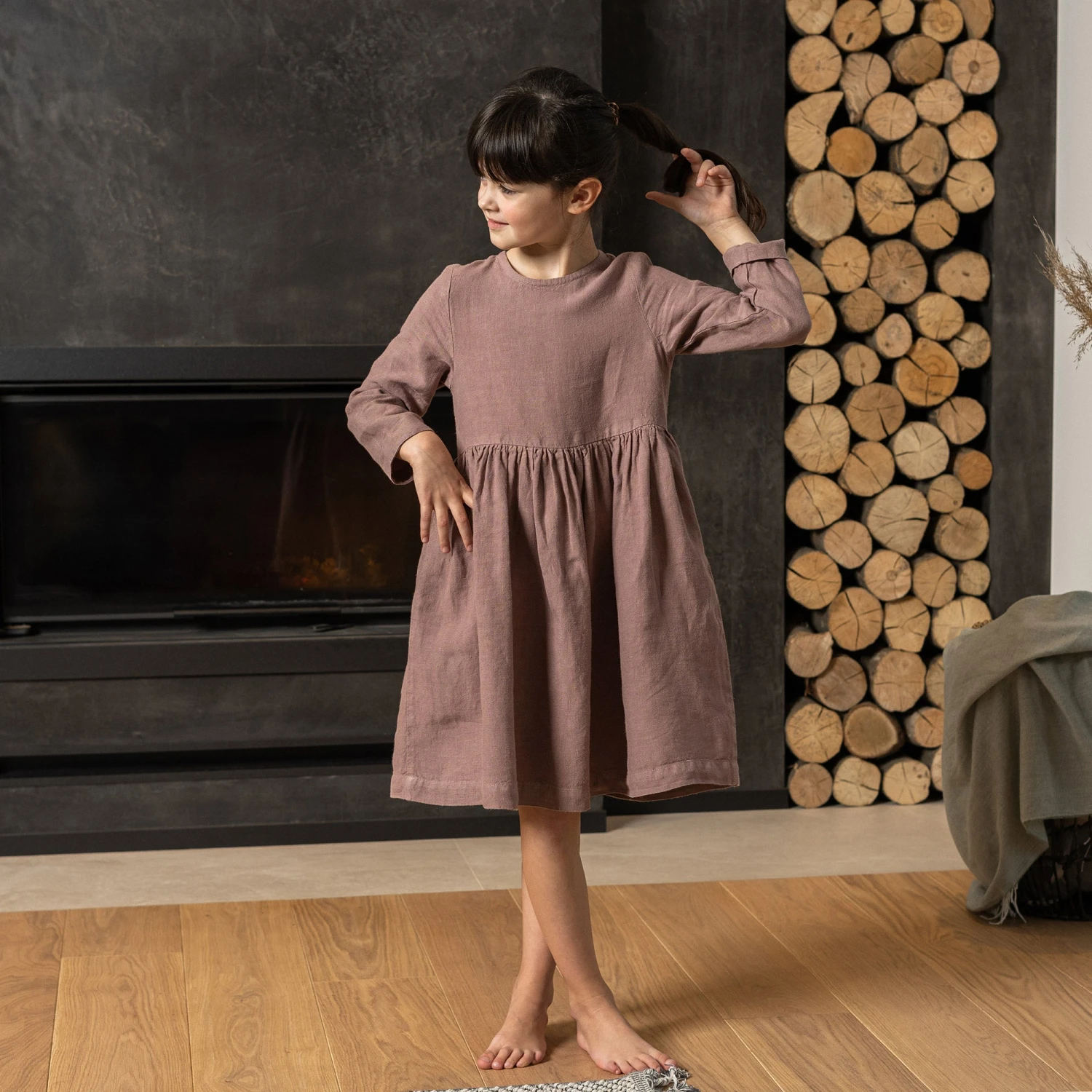 Girls' Linen Dress Lucy 2 Girls' Linen Dress Lucy - Image 2