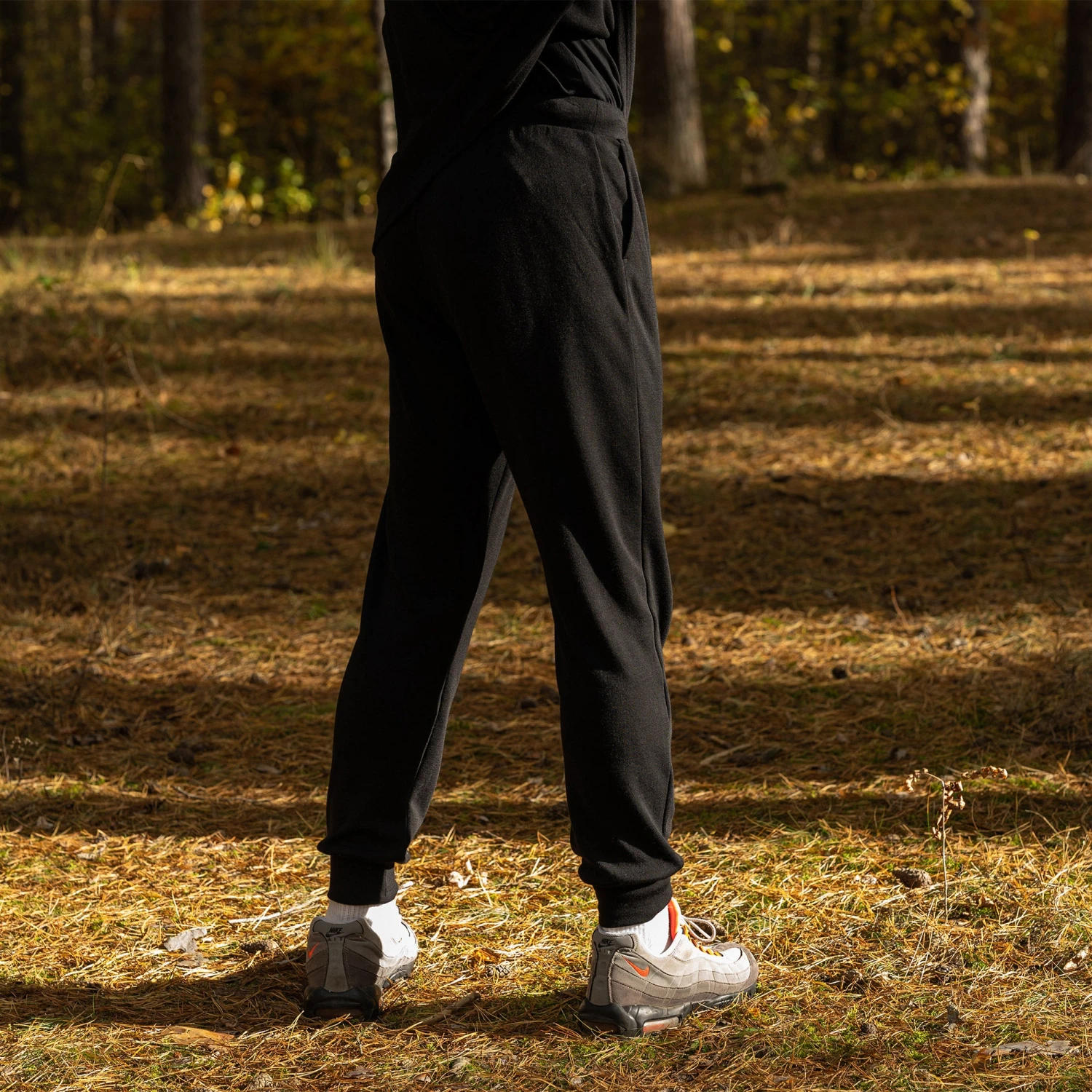 Men's 250 Merino Sweatpants Black 5 Men's 250 Merino Sweatpants Black - Image 5