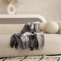 Virgin Merino Wool Blanket Throw Madrid