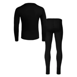 Men's 160 Long Sleeve & Bottom 2-Piece Black 7 Men's 160 Long Sleeve & Bottom 2-Piece Black -Menique Men s 160 Long Sleeve Bottom 2 Piece Black 2