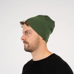 Men's Merino Liner Beanie -Menique Men s Liner Hat Dark Green 4