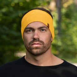 Unisex Trekking Headband Yellow -Menique Men sHeadband 1