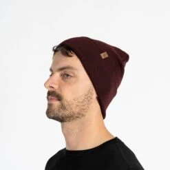 Men's Knit Beanie Merino -Menique Men sKnitBeanieMerino RoyalCherry 2