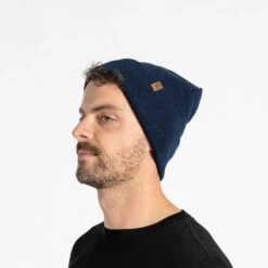 Men's Knit Beanie Merino -Menique Men sKnitBeanieMerinoBlue 2
