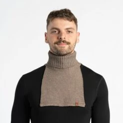 Men's Knit Dickie Neck Warmer Merino -Menique Men sKnitDickieMerinoBrown 1