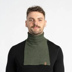 Men's Knit Dickie Neck Warmer Merino -Menique Men sKnitDisckieMerinoDarkGreen 1