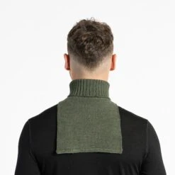 Men's Knit Dickie Neck Warmer Merino -Menique Men sKnitDisckieMerinoDarkGreen 3
