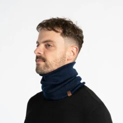 Men's Knit Neck Gaiter Merino -Menique Men sKnitGaiterMerinoBlue 4