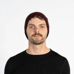 Men's Knit Beanie Merino -Menique Men s Knit Beanie Merino Royal Cherry 1