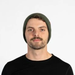 Men's Knit Beanie Merino -Menique Men s Knit Beanie Merino Dark Green 1