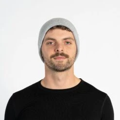 Men's Knit Beanie Merino -Menique Men s Knit Beanie Merino Light Gray 1