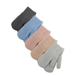 Kids' Knit Double Mittens Cashmere Blend -Menique Merino Mittens Kids All Colors