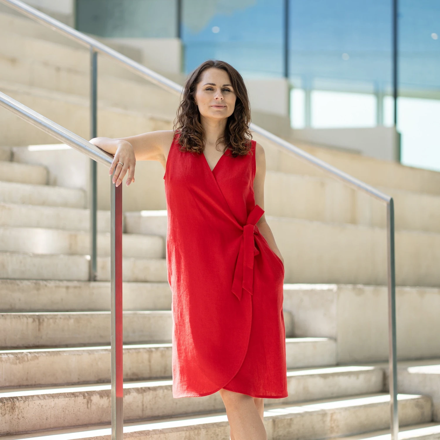 Dress With Side Ribbon Natalie 1 Dress With Side Ribbon Natalie