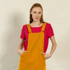 Pinafore Mini Dress Nely 14 Pinafore Mini Dress Nely -Menique Nely Pinafore Dress Spicy Yellow