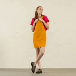 Pinafore Mini Dress Nely 15 Pinafore Mini Dress Nely -Menique Nely Pinafore Dress Spicy Yellow 2