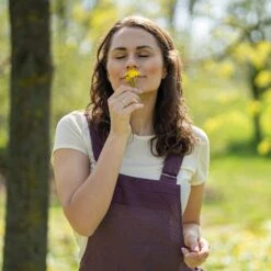 Linen Pinafore Jumpsuit Nicci Shadow Purple 6 Linen Pinafore Jumpsuit Nicci Shadow Purple -Menique Nicci Jumpsuit Shadow Purple 3