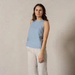High Neck Top Nina -Menique Nina Cloudy Blue 1
