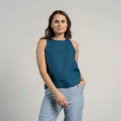 High Neck Top Nina -Menique Nina Cobalt Blue Dakota Cloudy Blue 3