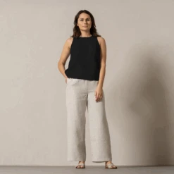 High Neck Top Nina -Menique Nina PURE BLACK Havana Natural