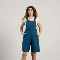 Linen Romper Nino 18 Linen Romper Nino -Menique Nino Cobalt Blue 3