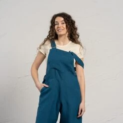 Linen Romper Nino 19 Linen Romper Nino -Menique Nino Cobalt Blue 4
