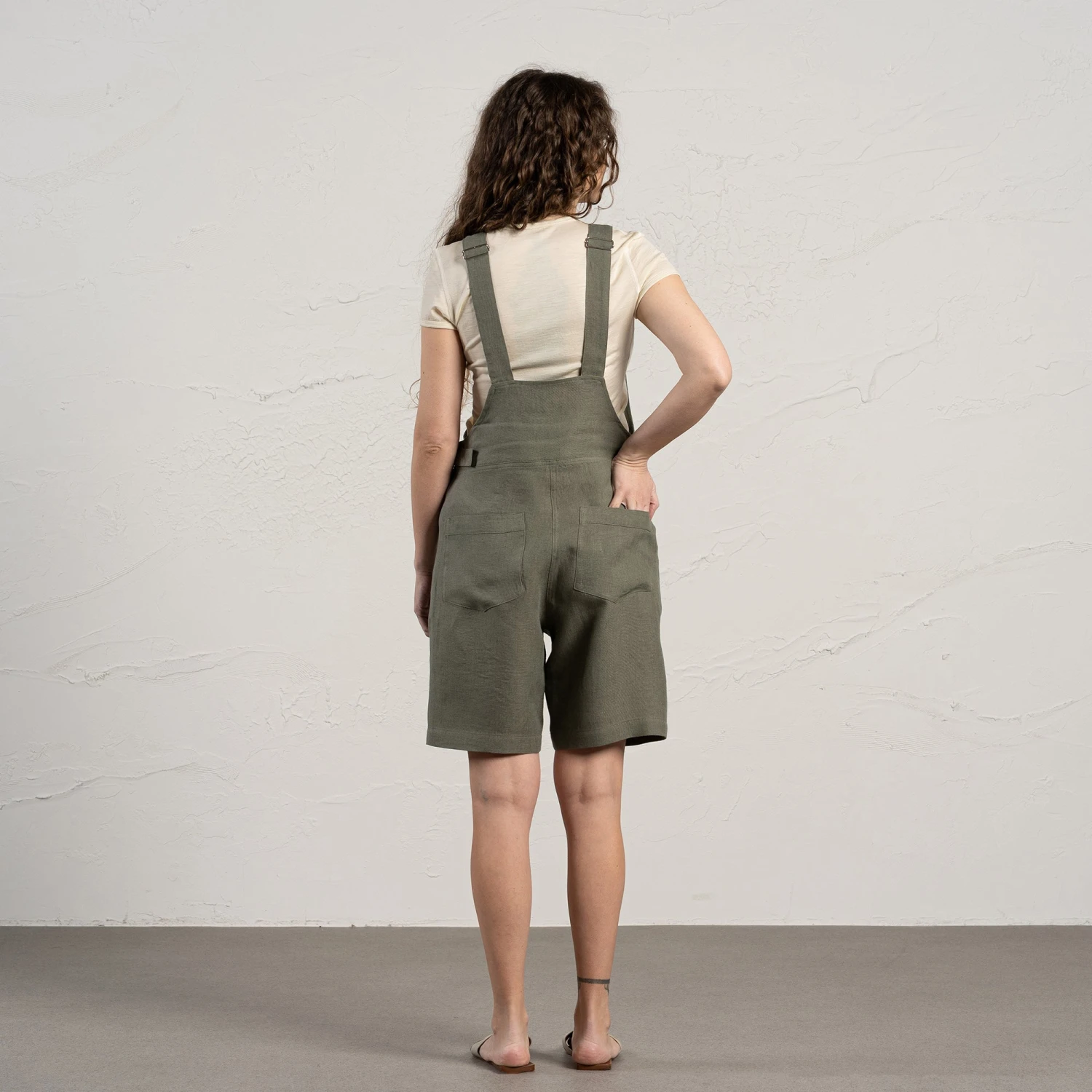 Linen Short Romper Nino 4 Linen Short Romper Nino - Image 4