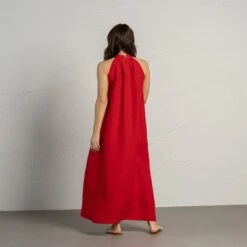 Maxi Halterneck Dress Rachel -Menique Rachel Pure Red 7