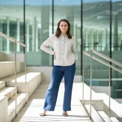 Women's Button-Up Blouse Rebeca -Menique Rebeca Shirt Natural 3 1