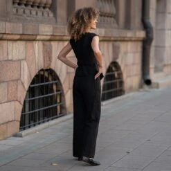 Wide Leg Pants Lotus -Menique Ruby Linen Wrap Top Lotus Pure Black Linen Pants 3 06946b61 d165 4db7 9557 a6e8a3816131