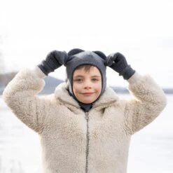 Kids' Knit Balaclava & Gloves Merino & Cashmere 2-Piece -Menique SP 00488 v2