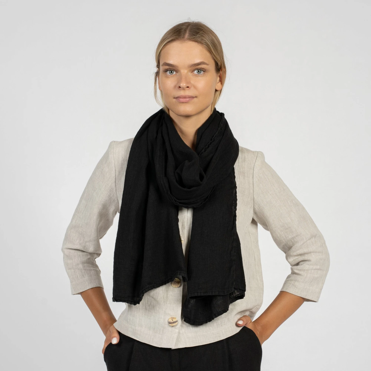 Women's Linen Scarf 16 Women's Linen Scarf - Image 16
