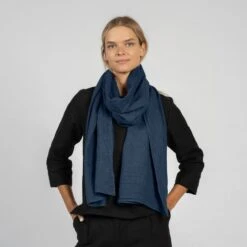 100% European Washed Linen Scarf -Menique SP 00584 3