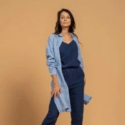Oversize Shirt Dress Margo Cloudy Blue -Menique SP 02802