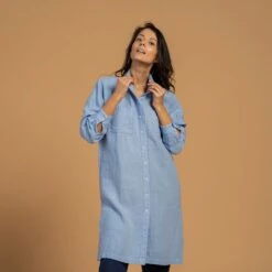 Oversize Shirt Dress Margo Cloudy Blue -Menique SP 02863