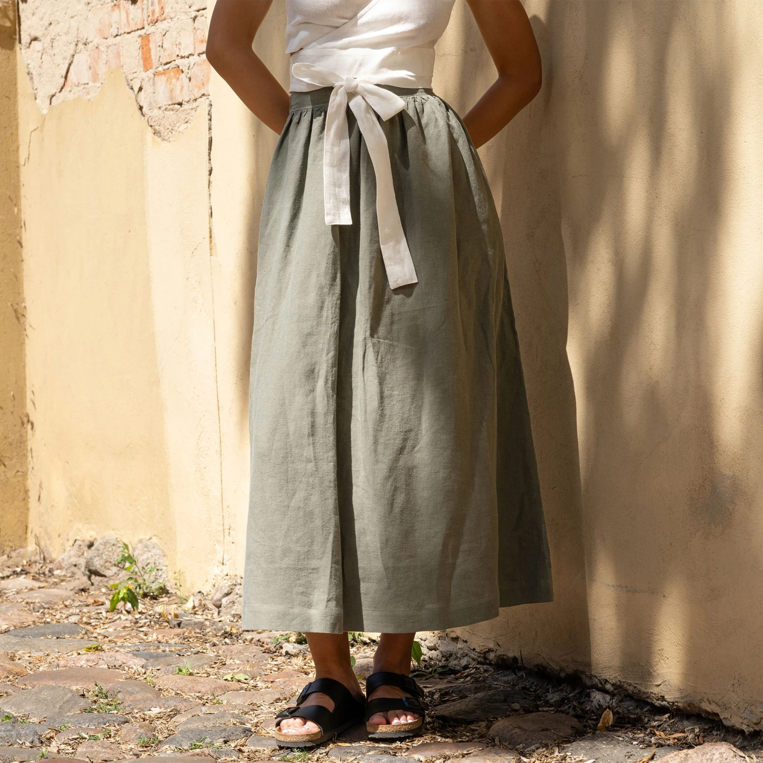 Linen Maxi Skirt With Pockets Sophia 10 Linen Maxi Skirt With Pockets Sophia - Image 10