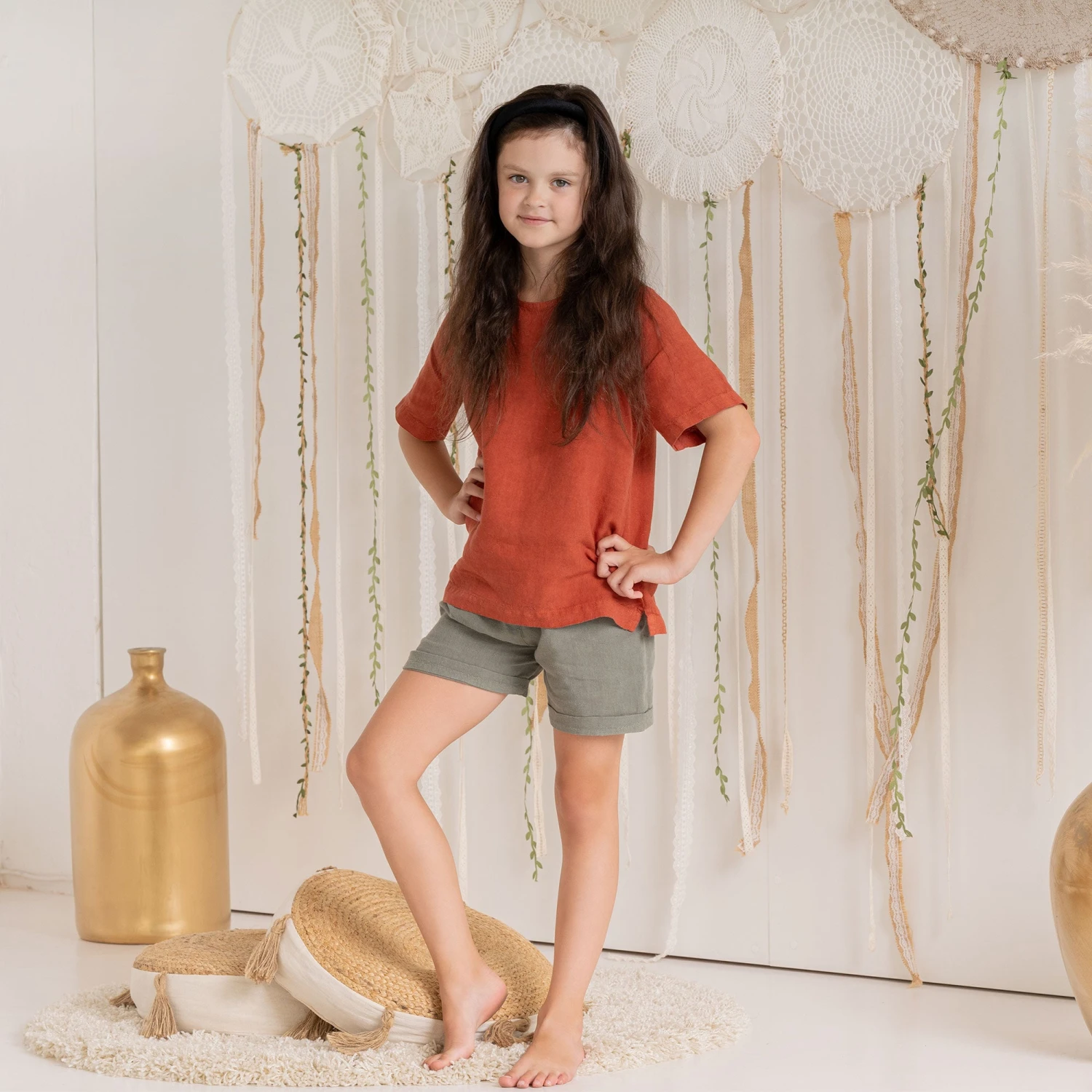 Kids' Linen Shorts Demi 2 Kids' Linen Shorts Demi - Image 2