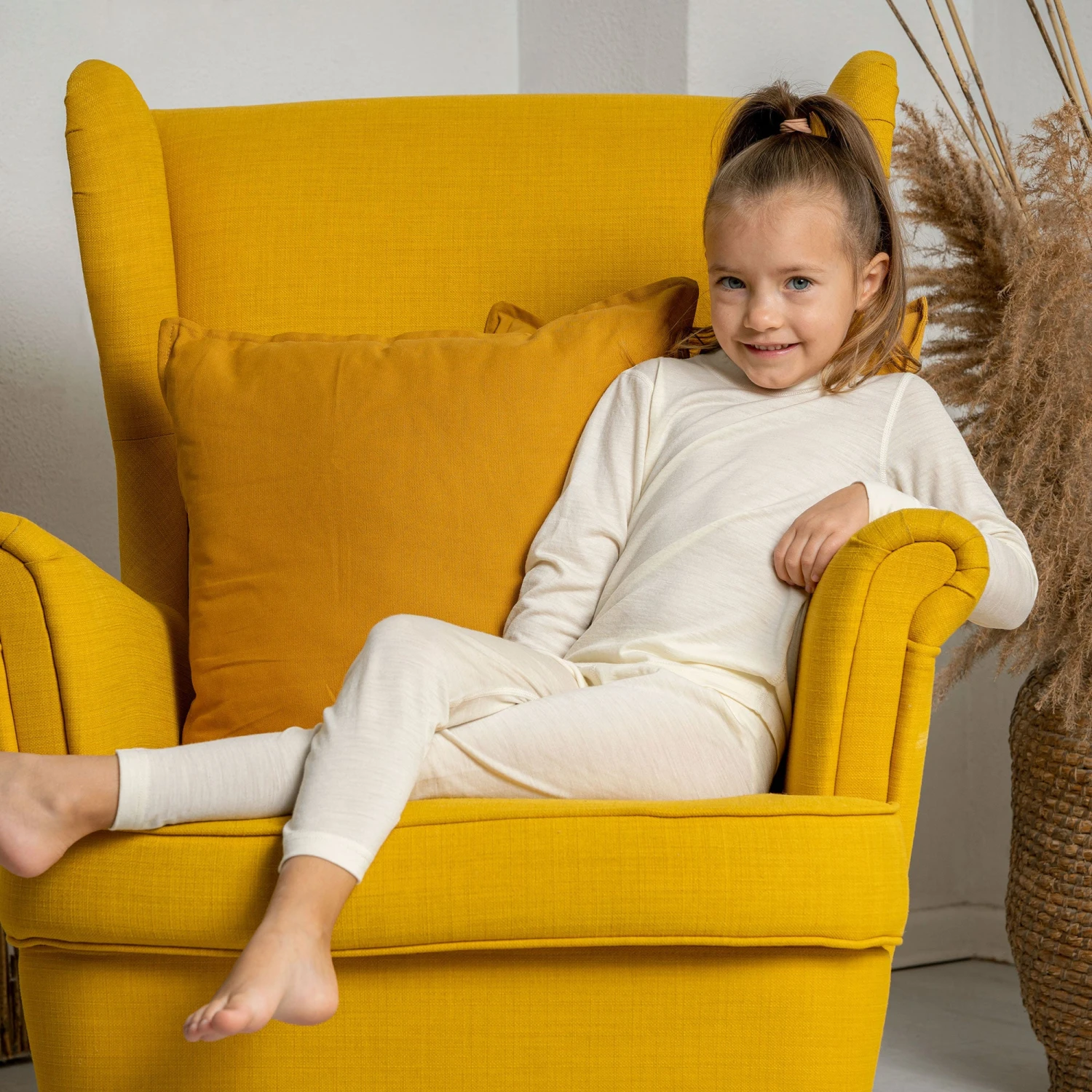 Kids' 160 Merino Pants Natural 2 Kids' 160 Merino Pants Natural - Image 2