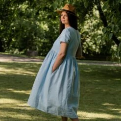 Smock Dress Maria Cloudy Blue -Menique SP 05337