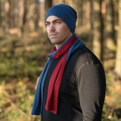 Men's Merino Scarf Denim/Royal Cherry 7 Men's Merino Scarf Denim/Royal Cherry -Menique SP 06154