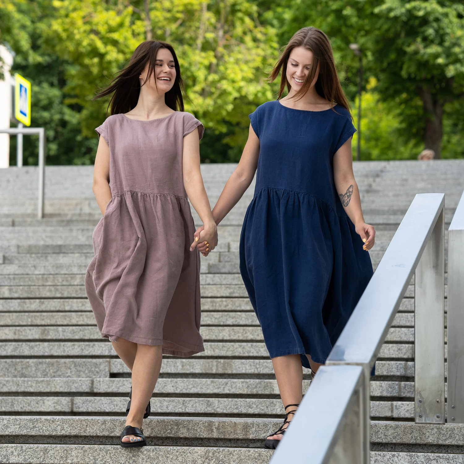 Smock Dress Cecilia Storm Blue 6 Smock Dress Cecilia Storm Blue - Image 6