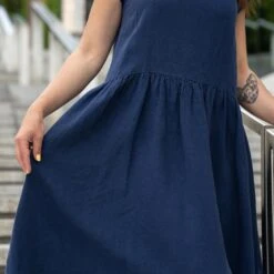 Smock Dress Cecilia Storm Blue 10 Smock Dress Cecilia Storm Blue -Menique SP 06378