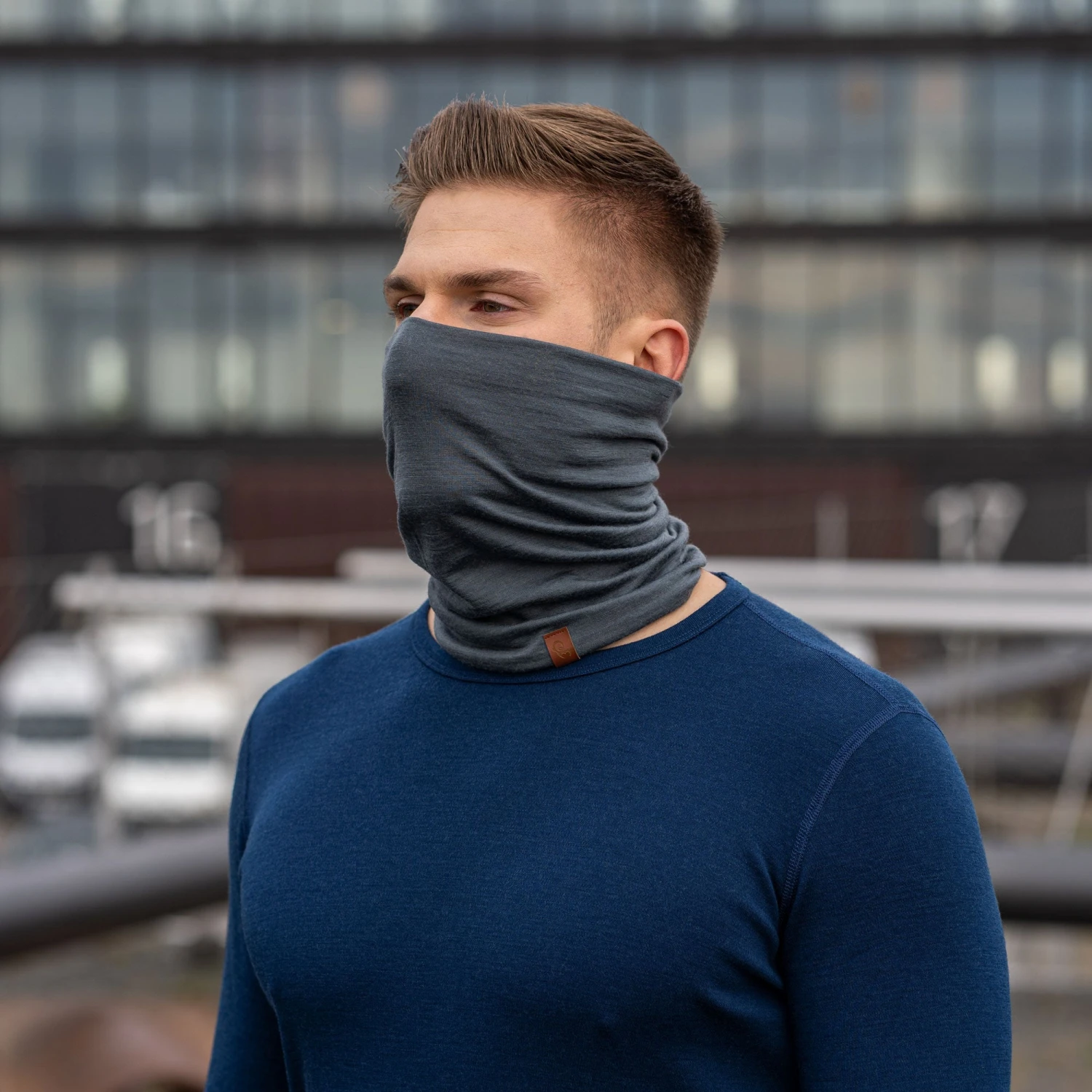 Men's Merino Neck Gaiter Perfect Grey 1 Men's Merino Neck Gaiter Perfect Grey