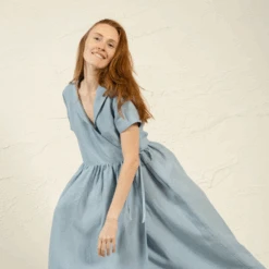 Collar Dress Phoebe -Menique Sandra Cobalt Blue 1